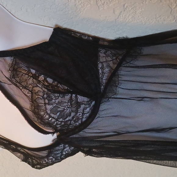 Victorias Secret Elegant Black Lace Babydoll 38D - Picture 5 of 8